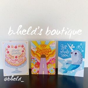 Free w/Purchase — Set of 3 Trader Joe’s Greeting Cards Birthday, Blank, Get Well